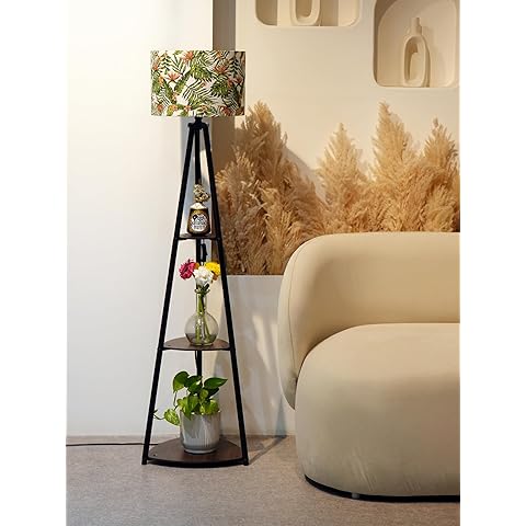 crosscut furniture led tripod floor lamp with 3 shelves crosscut furniture led tripod floor lamp with 3 shelves