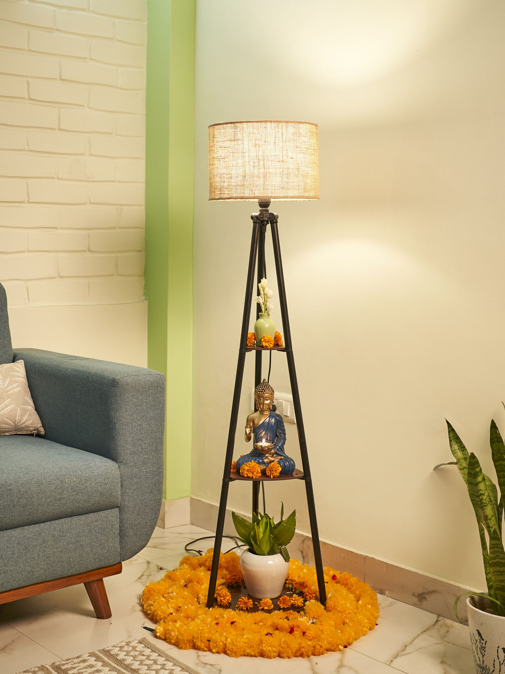 crosscut furniture led tripod floor lamp with 3 shelves crosscut furniture led tripod floor lamp with 3 shelves
